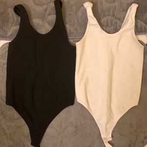 Black and white body suits
